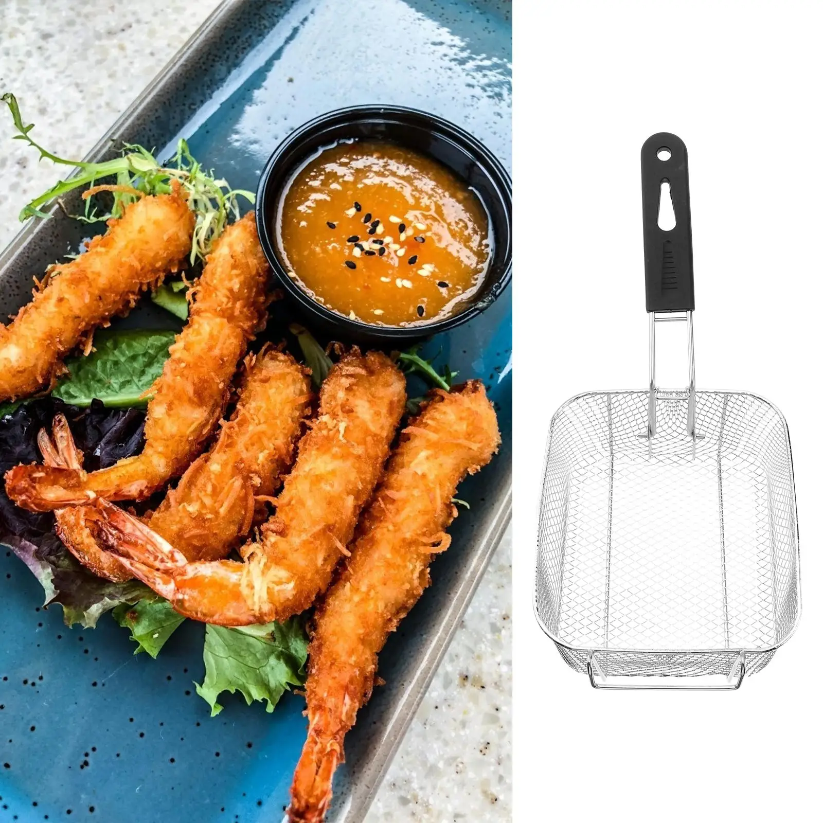 Food Safe Fry Basket Wire Mesh Deep Fryer Easy to Clean Frying Tool Traditional Strainer Removable Handle
Food Safe Fry Basket Wire Mesh Deep Fryer Easy to Clean Frying Tool Traditional Strainer Removable Handle