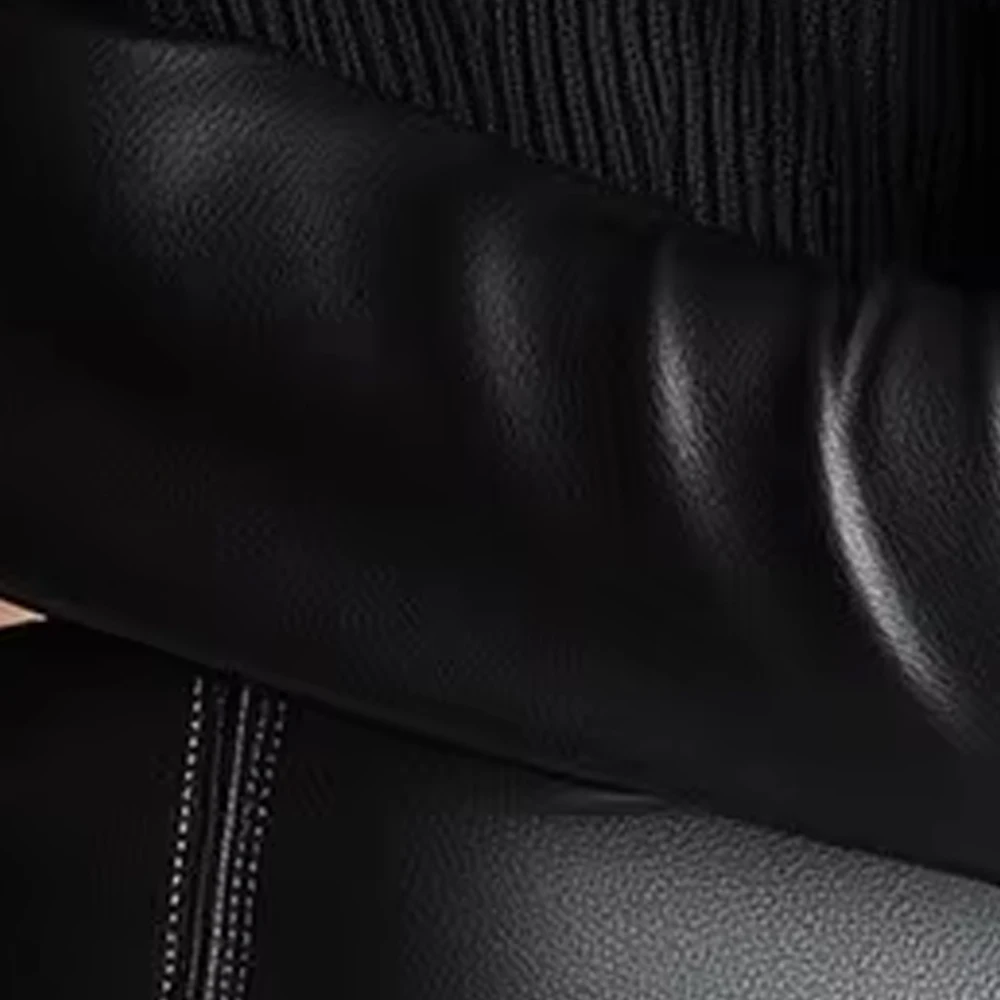 Women's Elegant Turtleneck Knit Sweater Faux Leather Patchwork Slim Fit Long Sleeve Casual Streetwear Fashion Woman Pullover
Women's Elegant Turtleneck Knit Sweater Faux Leather Patchwork Slim Fit Long Sleeve Casual Streetwear Fashion Woman Pullover