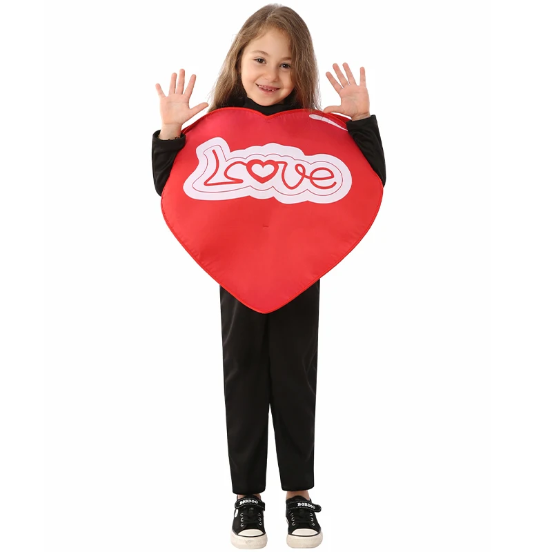 Funny Love Heart Carnival Fancy Dress Up Little Girls Valentine Day Red Hearts Costume Unisex Cosplay Clothing
Funny Love Heart Carnival Fancy Dress Up Little Girls Valentine Day Red Hearts Costume Unisex Cosplay Clothing