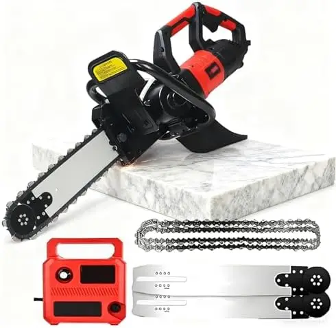 Electric Concrete Chainsaw 9800W Diamond Cutter with Water Dust Control 350mm 480mm Depth 2 Diamond Chains Guide Plates Included
Electric Concrete Chainsaw 9800W Diamond Cutter with Water Dust Control 350mm 480mm Depth 2 Diamond Chains Guide Plates Included