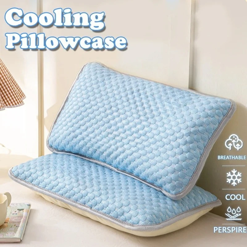Summer Cooling Ice Silk Pillowcase with Cool Beads Solid Color Washable Breathable Pillow Cover for Home Bedroom
Summer Cooling Ice Silk Pillowcase with Cool Beads Solid Color Washable Breathable Pillow Cover for Home Bedroom