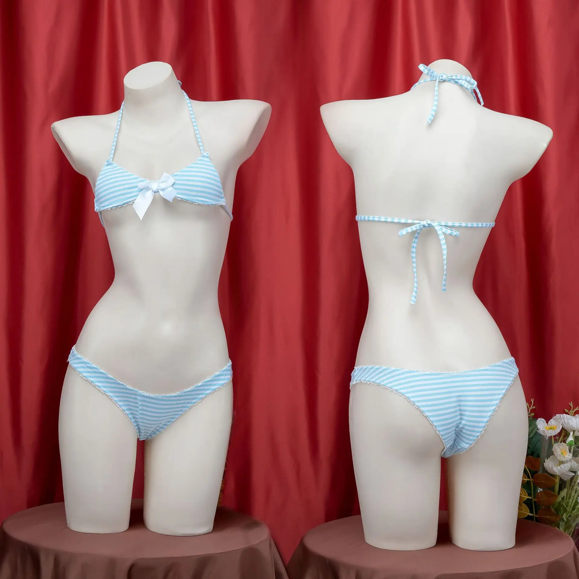 Summer Pool Parry So Cute Striped Bikini Anime Girl Swimsuit Cosplay Women Underwear Pajamas Costume Clothes
Summer Pool Parry So Cute Striped Bikini Anime Girl Swimsuit Cosplay Women Underwear Pajamas Costume Clothes