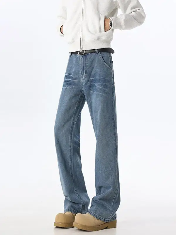 Blue Lightning Pattern Men's Slim Straight Leg Jeans Flared Knee-Length Wear-resistant Straight Tube Trousers for Teens
Blue Lightning Pattern Men's Slim Straight Leg Jeans Flared Knee-Length Wear-resistant Straight Tube Trousers for Teens