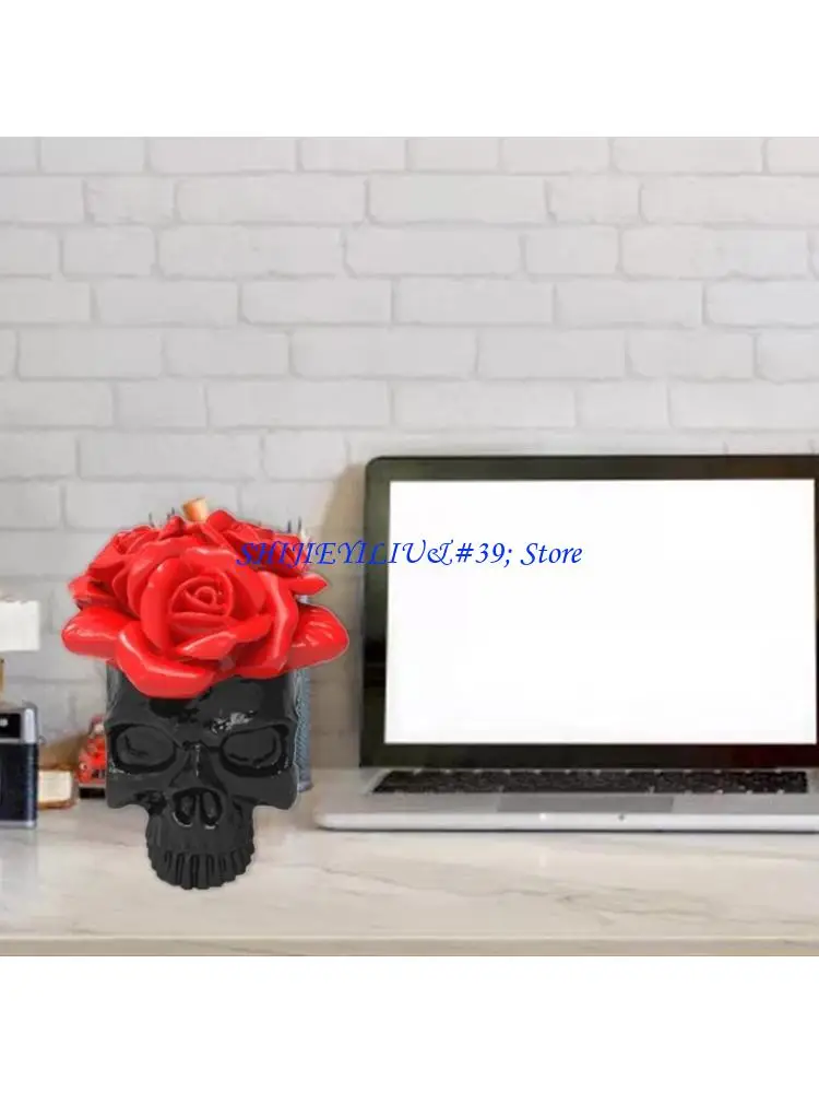 E21F Rose Skull Silicone Mold Epoxy Resin Mold DIY Craft Plaster Pen Holder
E21F Rose Skull Silicone Mold Epoxy Resin Mold DIY Craft Plaster Pen Holder