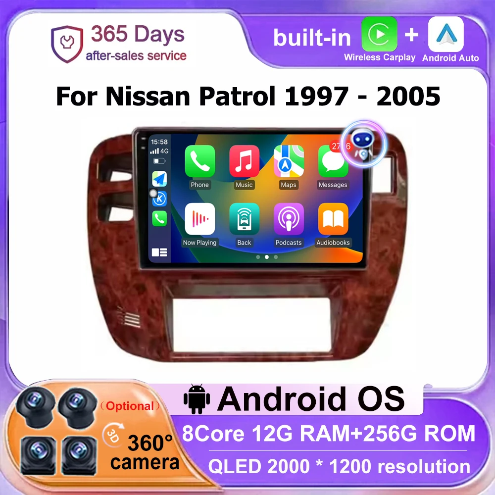 Car Radio Multimedia Video Player stereo Navigation GPS For Nissan Patrol 1997-2005 4G WIFI Android Auto Carplay BT DSP 9 Inch
Car Radio Multimedia Video Player stereo Navigation GPS For Nissan Patrol 1997-2005 4G WIFI Android Auto Carplay BT DSP 9 Inch