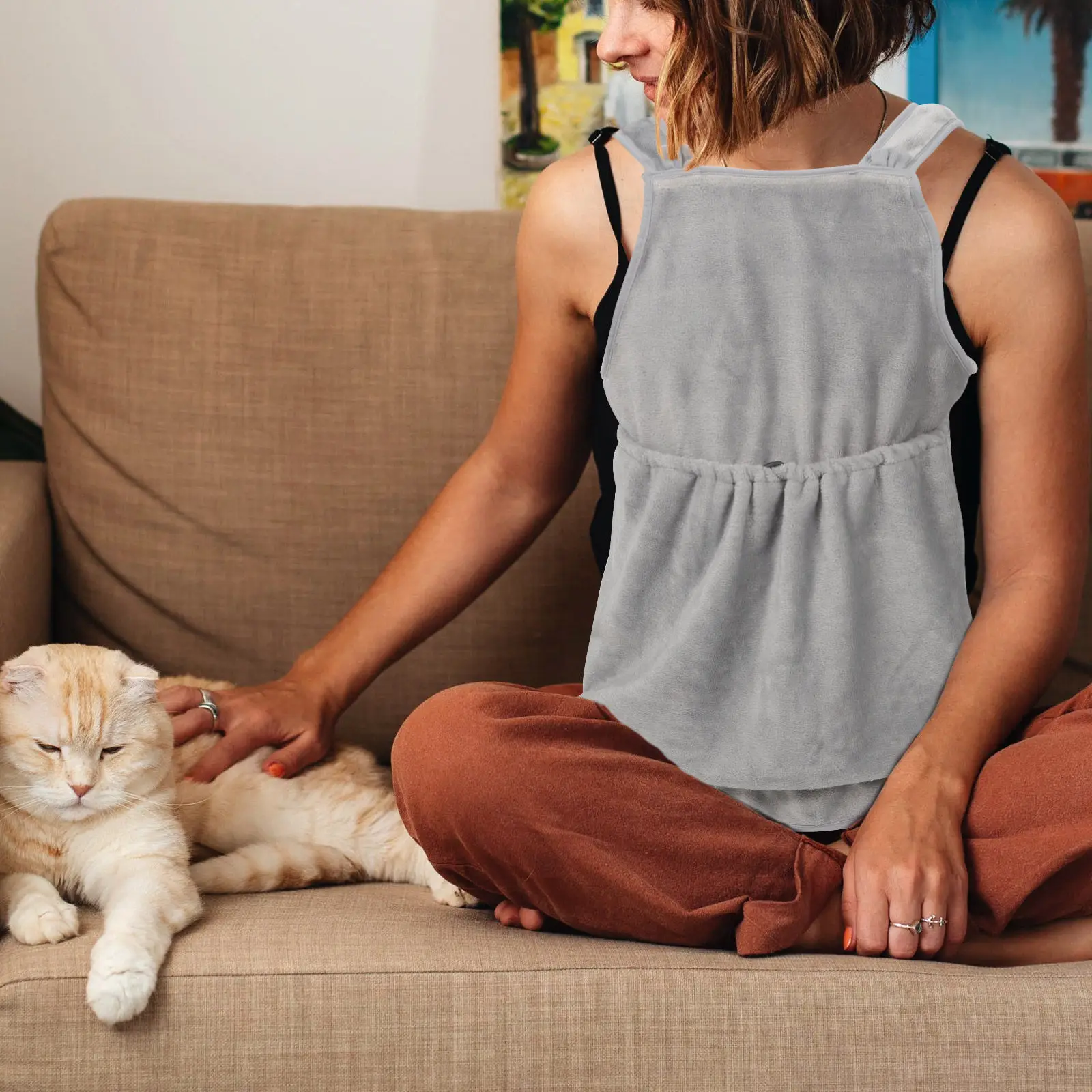 Cat Carrier Apron Soft Comfortable Fabric Elastic Front Pocket Pet Holding Bag Outdoor Use Cat Sleeping Pouch Hair Free Easy
Cat Carrier Apron Soft Comfortable Fabric Elastic Front Pocket Pet Holding Bag Outdoor Use Cat Sleeping Pouch Hair Free Easy