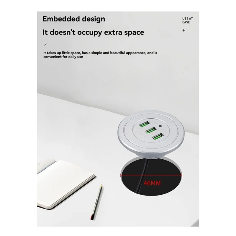 【B55AQ】Embedded Desktop Charging Station 3-Port USB Hub 3-In-1 Data Line Splitter For Mobile Phones Desk Organizer Charger
【B55AQ】Embedded Desktop Charging Station 3-Port USB Hub 3-In-1 Data Line Splitter For Mobile Phones Desk Organizer Charger