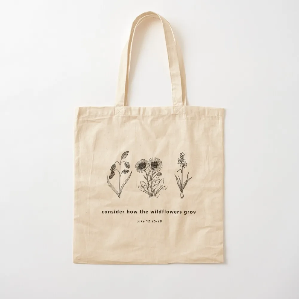 Consider The Wildflowers, Consider How The Wildflowers Grow, Christian Floral, Don't Worry, Christian Gifts, Gardening Tote Bag
Consider The Wildflowers, Consider How The Wildflowers Grow, Christian Floral, Don't Worry, Christian Gifts, Gardening Tote Bag