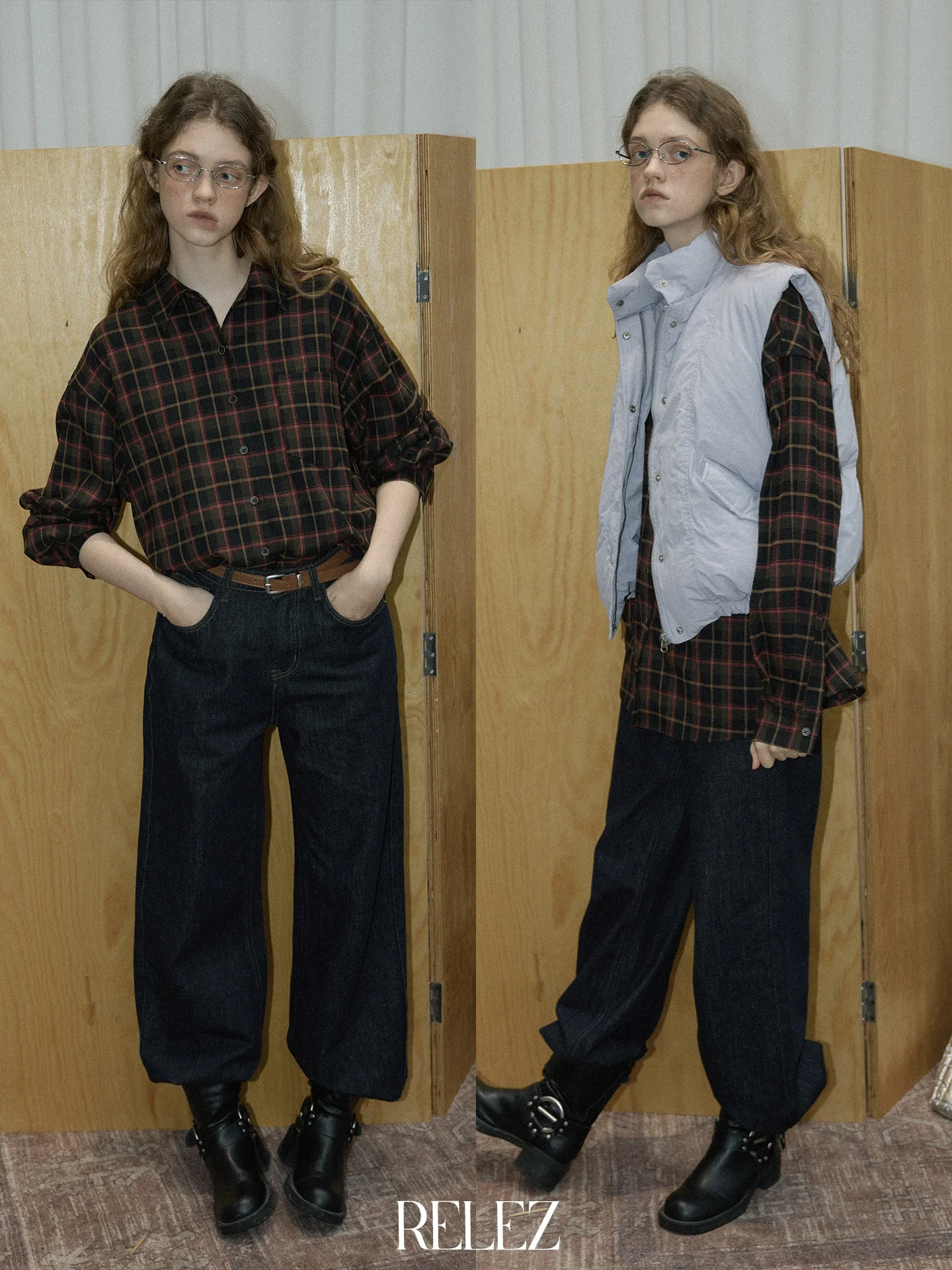 Relez Autumn Winter Plaid Long Sve Women's irt Loose Casual Flip Collar Base Layer Clothing Breathable Polyester Fabric
Relez Autumn Winter Plaid Long Sve Women's irt Loose Casual Flip Collar Base Layer Clothing Breathable Polyester Fabric