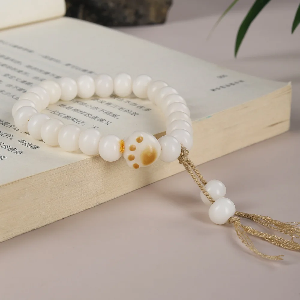Natural White Jade Bodhi Apple Round Beads Single Circle Bracelet Cute Cat Paw Bracelet Jewelry for Men Women Couples Gifts
Natural White Jade Bodhi Apple Round Beads Single Circle Bracelet Cute Cat Paw Bracelet Jewelry for Men Women Couples Gifts