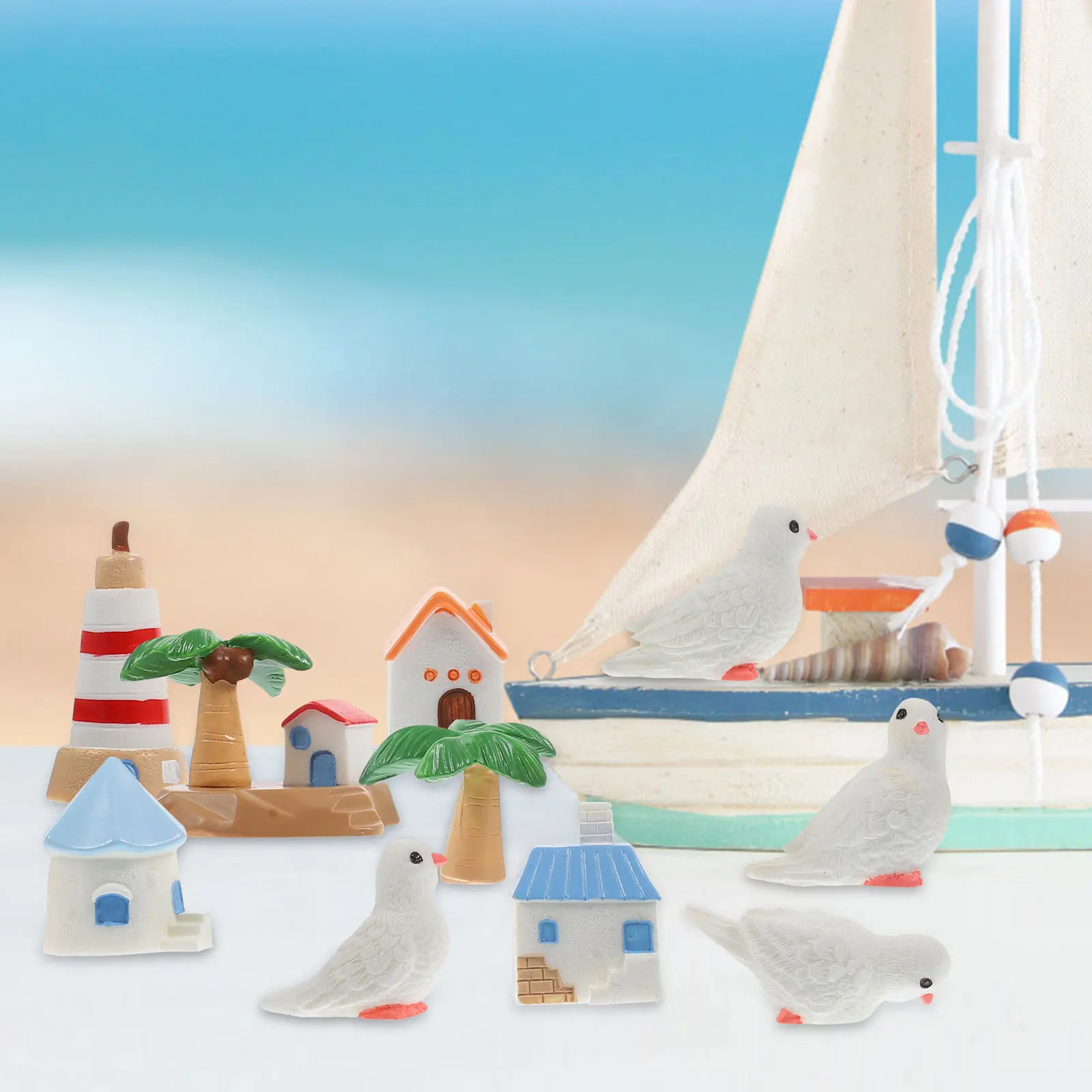 10Pcs Micro Landscape Decor Durable Resin Miniature Beach Scene Props for DIY Mini House Decoration Micro Scene Layout Ornament
10Pcs Micro Landscape Decor Durable Resin Miniature Beach Scene Props for DIY Mini House Decoration Micro Scene Layout Ornament