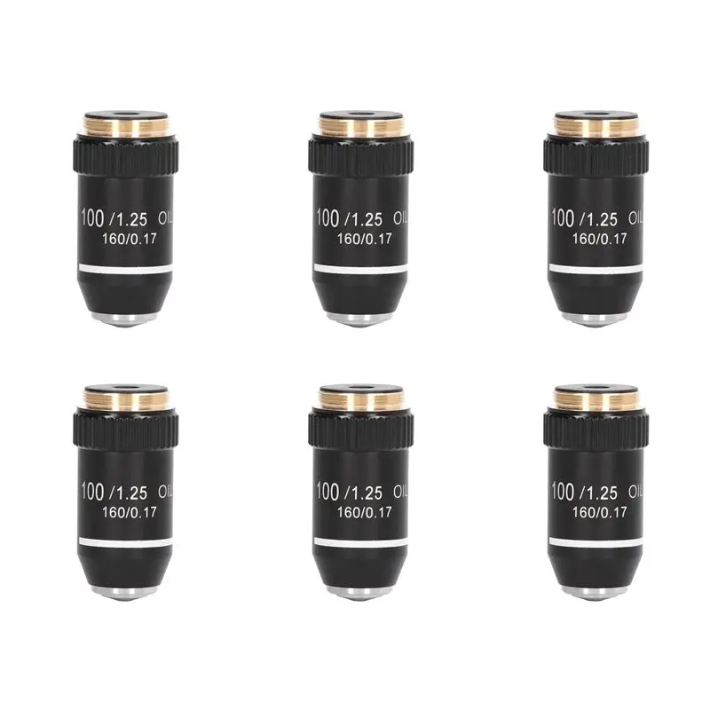6X Biological Microscope Lens, 195 Achromatic Black Objective Lens 100X Oil High Power Objective Interface 20.2Mm Thread
6X Biological Microscope Lens, 195 Achromatic Black Objective Lens 100X Oil High Power Objective Interface 20.2Mm Thread