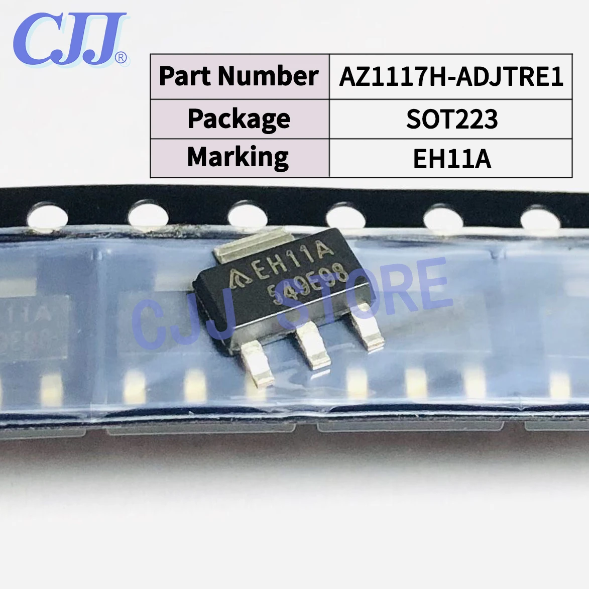 1~4000PCS/Lot EH11A Marking AZ1117H-ADJTRE1 AZ1117 AMS1117-ADJ SMD LINEAR REGULATOR SOT223 new and original
1~4000PCS/Lot EH11A Marking AZ1117H-ADJTRE1 AZ1117 AMS1117-ADJ SMD LINEAR REGULATOR SOT223 new and original