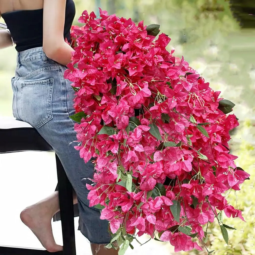 20Pcs Artificial Bougainvillea Branches 31'' Long Stems Silk Hanging Flowers Vines Faux Bougainvillea for Wedding Bouquet Decor
20Pcs Artificial Bougainvillea Branches 31'' Long Stems Silk Hanging Flowers Vines Faux Bougainvillea for Wedding Bouquet Decor