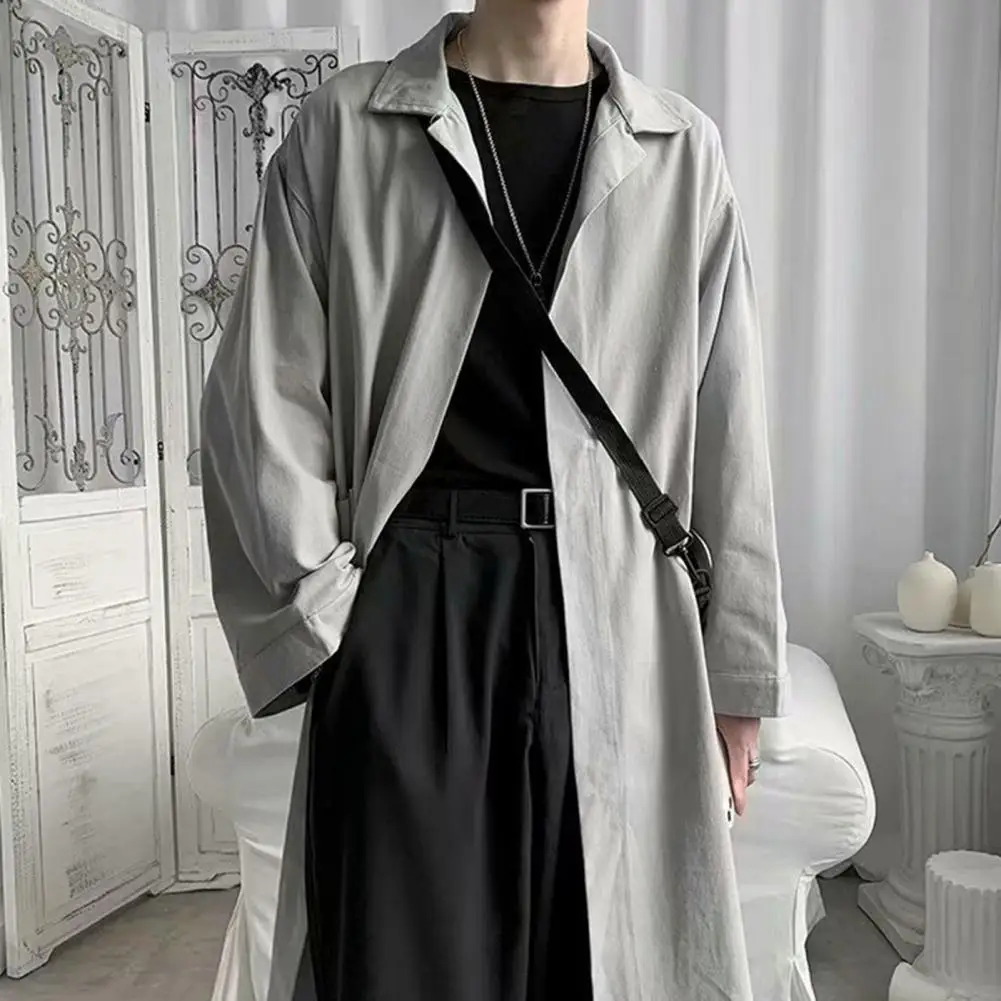 Button-breasted Men Trench Coat Breathable Wrinkle-resistant Thin Solid Color Men's Windbreaker Spring Autumn Long Men Jacket
Button-breasted Men Trench Coat Breathable Wrinkle-resistant Thin Solid Color Men's Windbreaker Spring Autumn Long Men Jacket