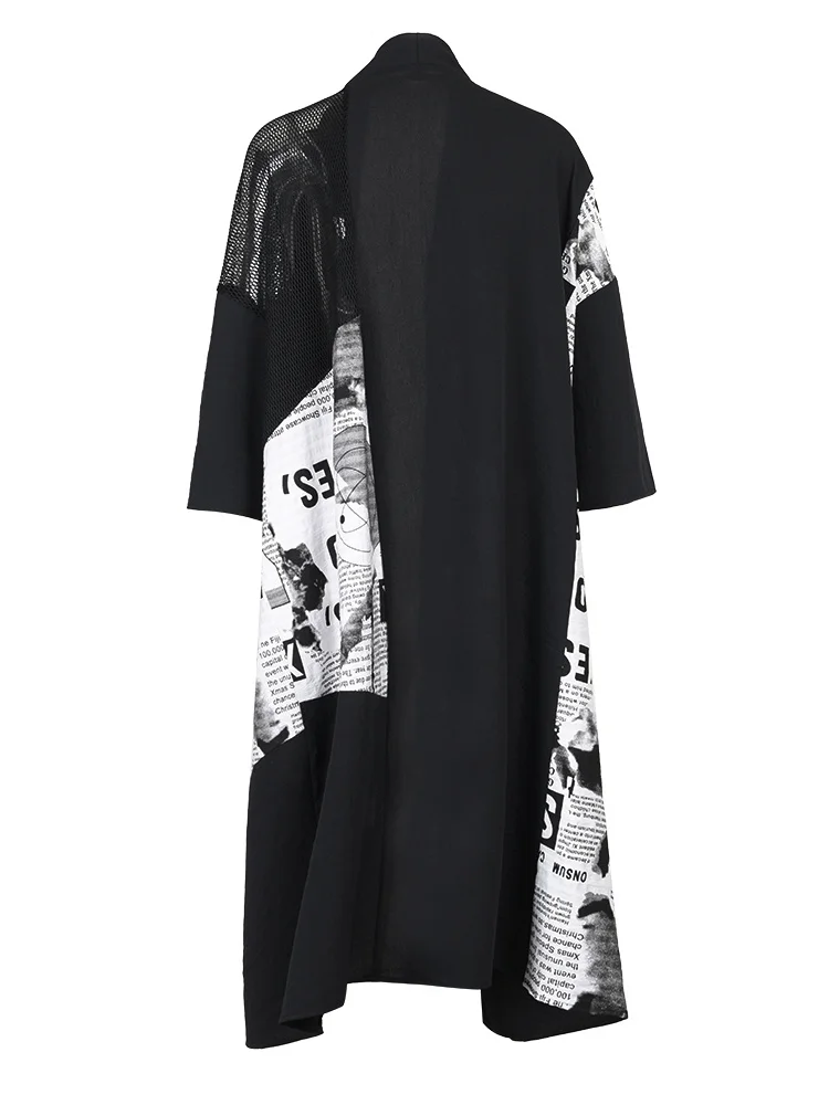 Women Black Printed Big Size Long Trench New V-neck Long Sleeve Loose Fit Windbreaker Fashion Spring Autumn 2023 M442
Women Black Printed Big Size Long Trench New V-neck Long Sleeve Loose Fit Windbreaker Fashion Spring Autumn 2023 M442
