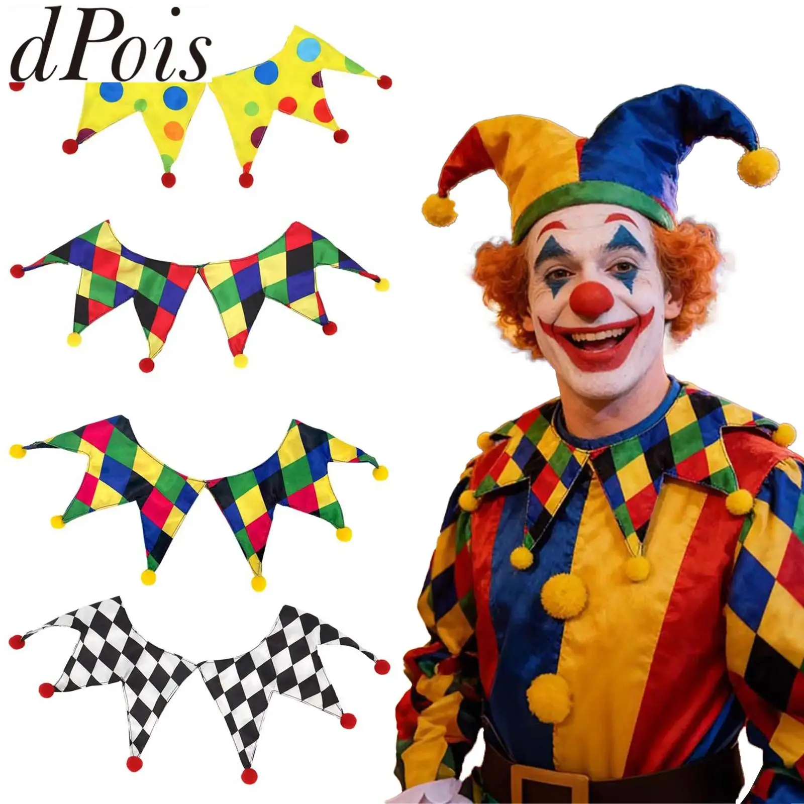 Halloween Cosplay Clown Hat Jester Collar Women Men Funny Clown Hat Cap with Bells Costume Accessorie Festive Performance Hat
Halloween Cosplay Clown Hat Jester Collar Women Men Funny Clown Hat Cap with Bells Costume Accessorie Festive Performance Hat