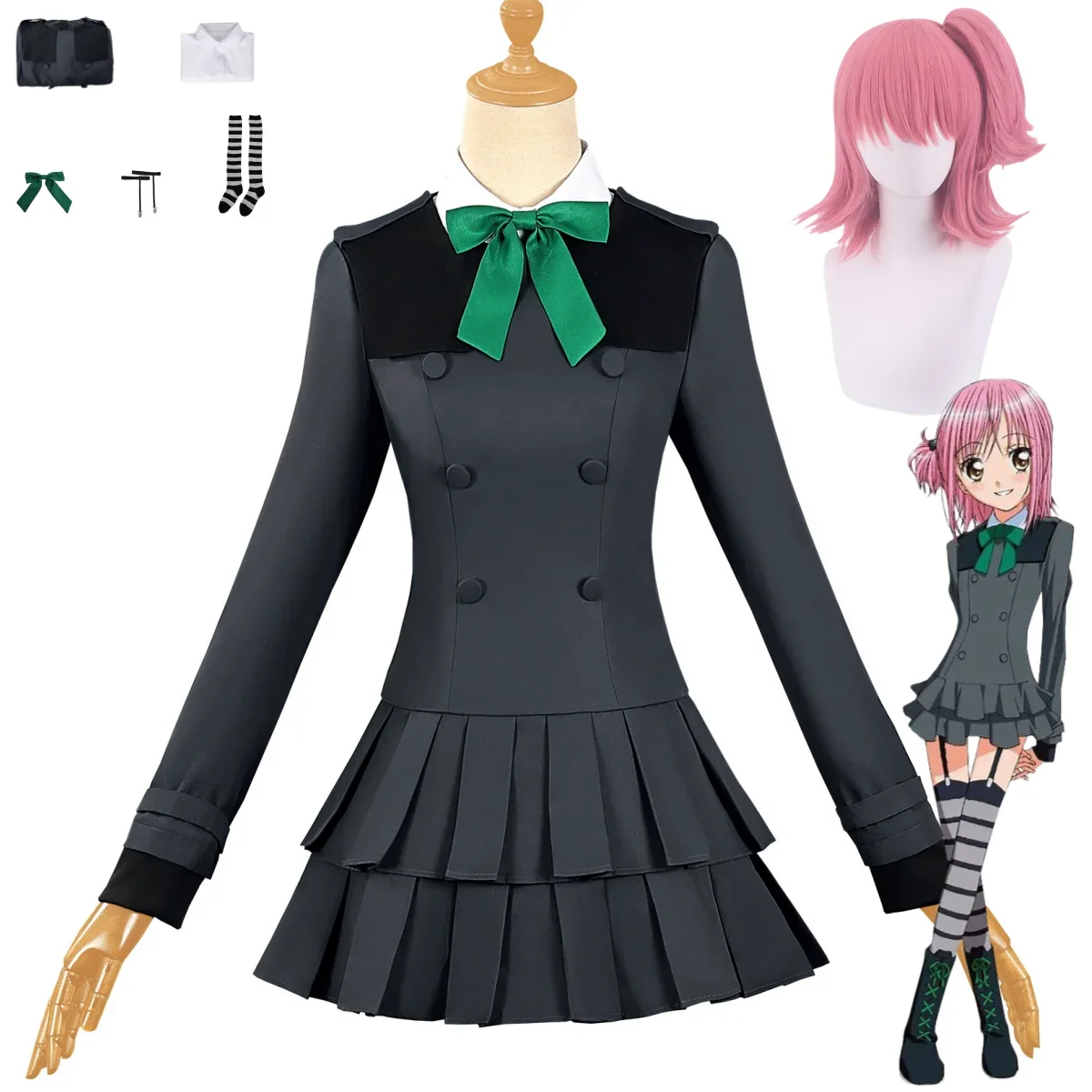 2025 Anime Shugo Chara Hinamori Amu Cosplay Costume Cute British Style School Uniform Dress Wig Woman Kawaii Daily Campus Suit
2025 Anime Shugo Chara Hinamori Amu Cosplay Costume Cute British Style School Uniform Dress Wig Woman Kawaii Daily Campus Suit