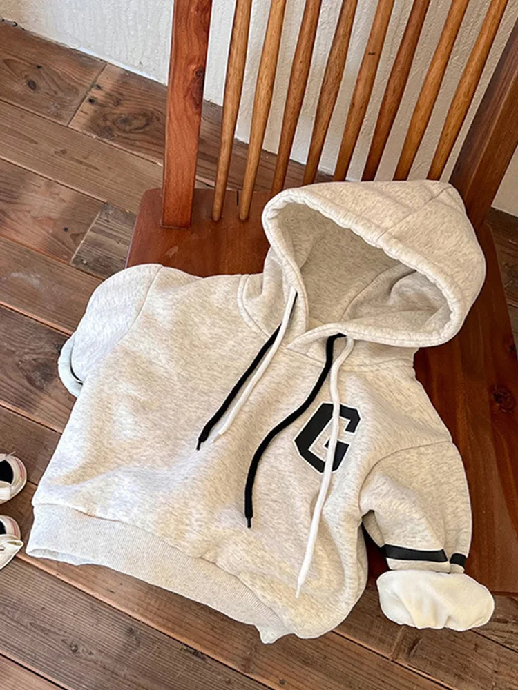 Boys' plush sweater Autumn and winter new baby fried street winter clothes thickened westernized hooded children's base coat
Boys' plush sweater Autumn and winter new baby fried street winter clothes thickened westernized hooded children's base coat