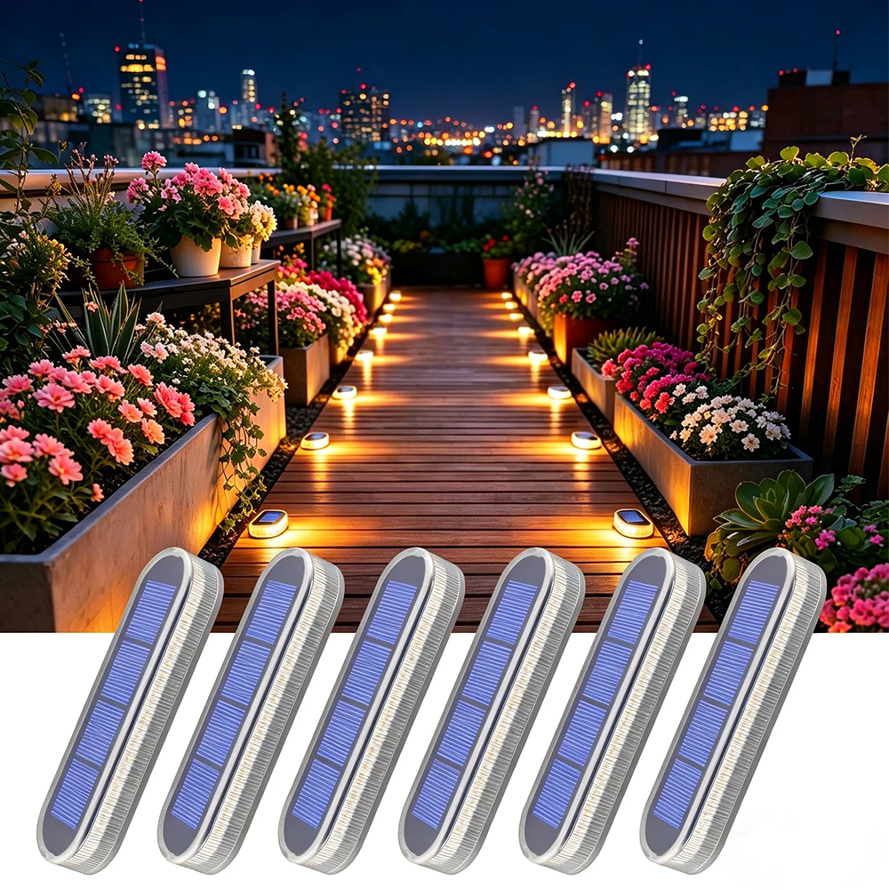IP68 Waterproof Solar Step Auto On/Off LED Path Lights Solar Powered Light Bar for Stairs Driveway Walkway Dock Fences
IP68 Waterproof Solar Step Auto On/Off LED Path Lights Solar Powered Light Bar for Stairs Driveway Walkway Dock Fences