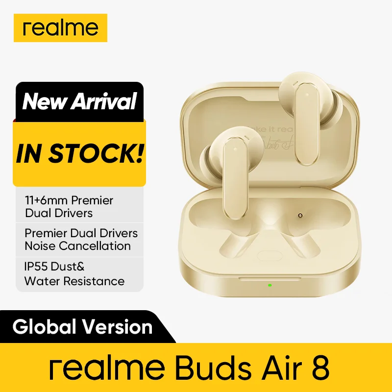 realme Buds Air 8 Wireless Earphone Bluetooth 5.4 Active Noise Cancelling True Hours Battery TWS Earbuds Global Version
realme Buds Air 8 Wireless Earphone Bluetooth 5.4 Active Noise Cancelling True Hours Battery TWS Earbuds Global Version