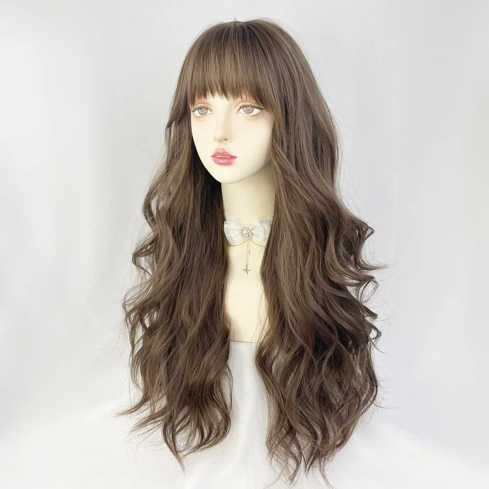 French lazy curl wig female long hair full head cover milk tea gray brown Hong Kong style Korean long curly hair big waves
French lazy curl wig female long hair full head cover milk tea gray brown Hong Kong style Korean long curly hair big waves