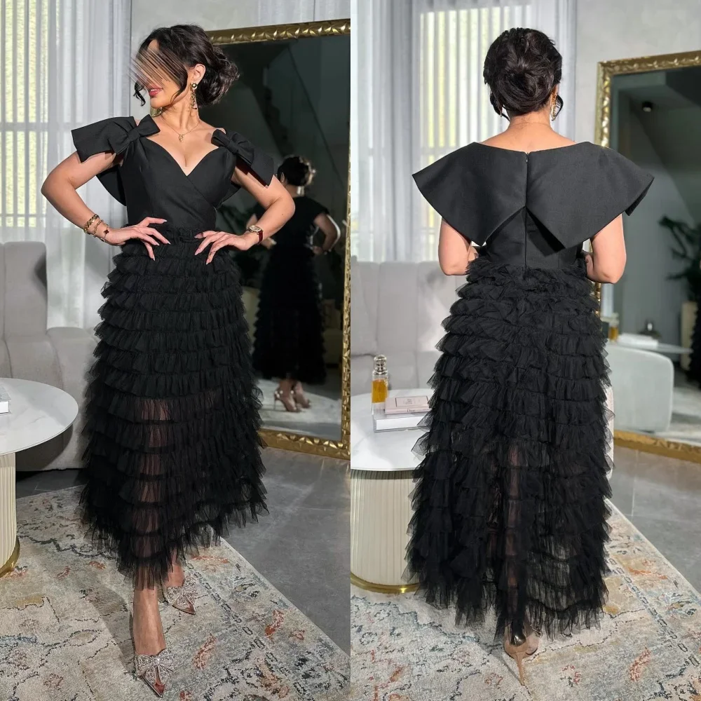 Customized Jersey Bow Tiered Ruched Clubbing A-line V-neck Bespoke Occasion Gown Midi Dresses
Customized Jersey Bow Tiered Ruched Clubbing A-line V-neck Bespoke Occasion Gown Midi Dresses