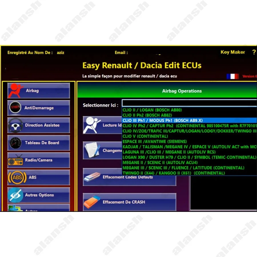 Easy Renault 6.14 for Renault Dacia Edit ECUs Programmer Clear Crash Airbag Card Keys UCH Cleaner + USB327 Nitro
Easy Renault 6.14 for Renault Dacia Edit ECUs Programmer Clear Crash Airbag Card Keys UCH Cleaner + USB327 Nitro