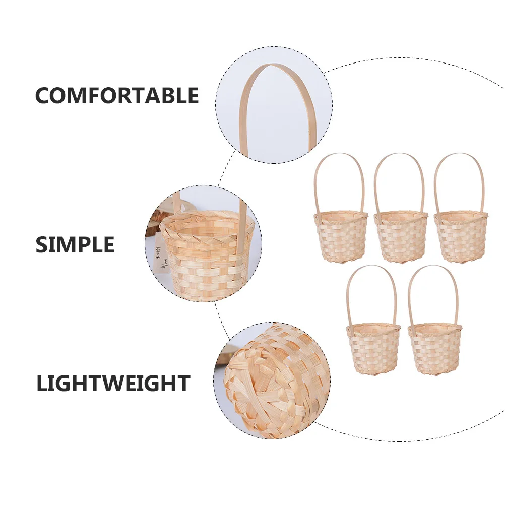 5Pcs Bamboo Weaving Basket Durable Portable Fruit Flower Storage Basket Home Picnic Tote Outdoor Organizer Fruit Holder
5Pcs Bamboo Weaving Basket Durable Portable Fruit Flower Storage Basket Home Picnic Tote Outdoor Organizer Fruit Holder