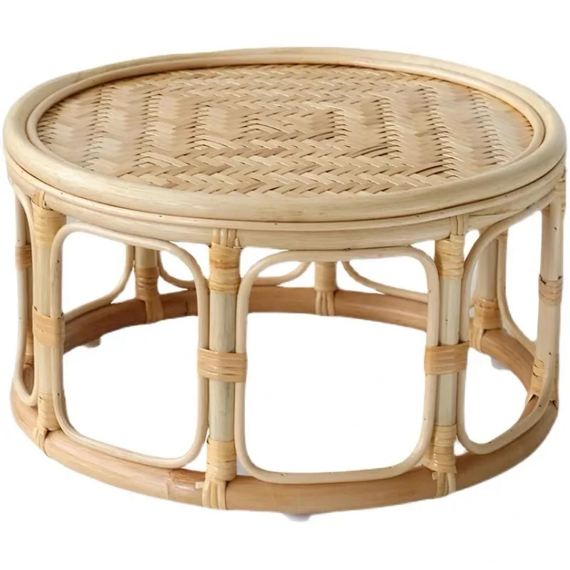 Rattan round coffee table living room outdoor picnic table bamboo short table
Rattan round coffee table living room outdoor picnic table bamboo short table
