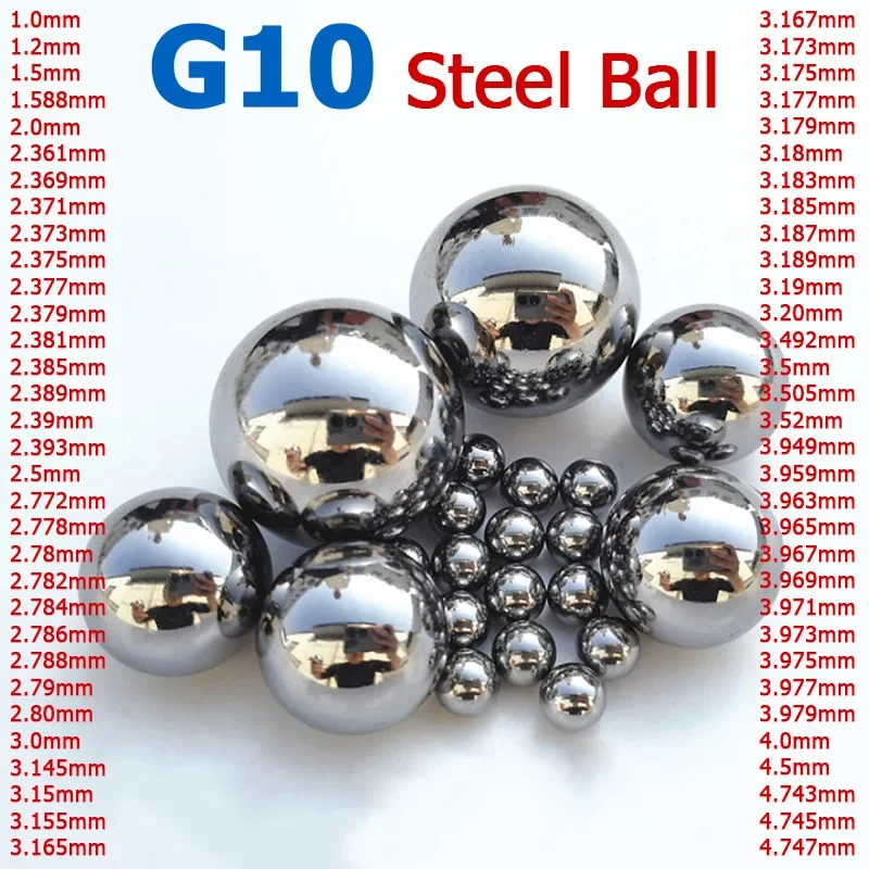 1-200pcs 1.0~4.747mm Solid G10 Bearing Steel Balls High Precision GCR15 1.2/1.588/2.361/2.375/2.778/3.167/3.175/3.189/4.743mm
1-200pcs 1.0~4.747mm Solid G10 Bearing Steel Balls High Precision GCR15 1.2/1.588/2.361/2.375/2.778/3.167/3.175/3.189/4.743mm