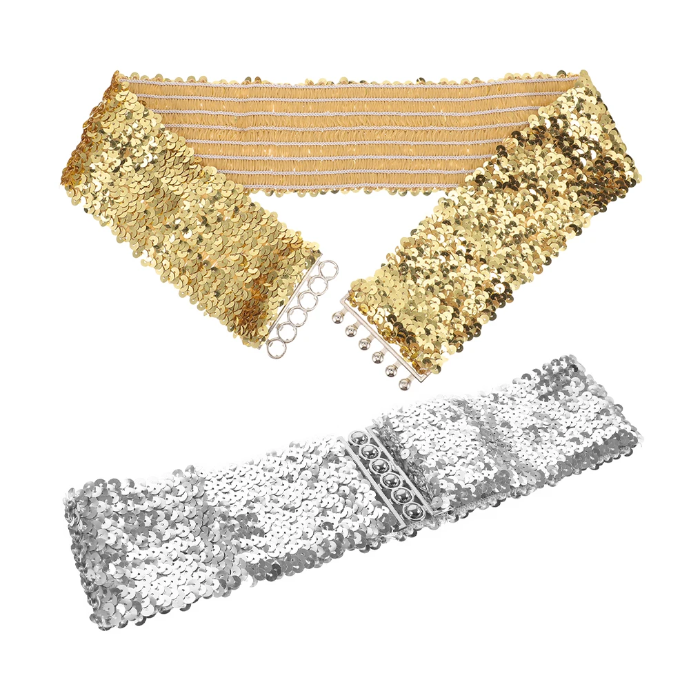 2pcs Glitter Sequin Skirt Belts for Women Elastic Band Party Dresses Formal Sparkle Wide Waist Cincher Adjustable
2pcs Glitter Sequin Skirt Belts for Women Elastic Band Party Dresses Formal Sparkle Wide Waist Cincher Adjustable