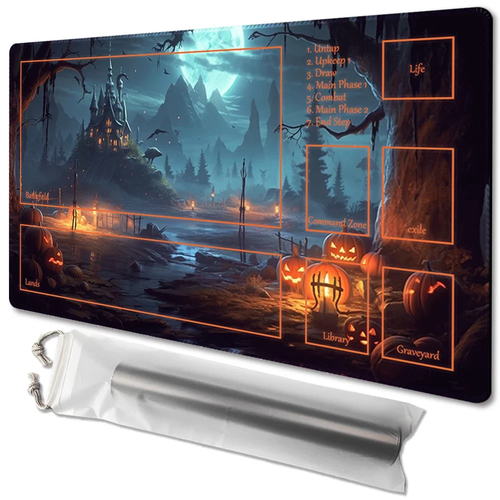 Halloween-Board Game MTG Playmat Table Mat Game Size 60X35 CM Mousepad Compatible for TCG CCG
Halloween-Board Game MTG Playmat Table Mat Game Size 60X35 CM Mousepad Compatible for TCG CCG
