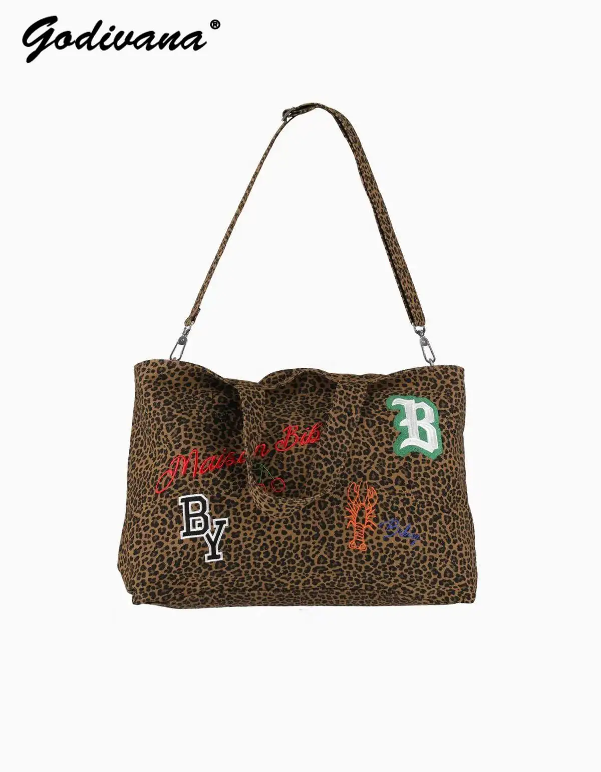 Japanese Cool Leopard Print Letter Embroidered Shoulder Bags Women's Versatile Large Capacity Portable Crossbody Bag Handbags
Japanese Cool Leopard Print Letter Embroidered Shoulder Bags Women's Versatile Large Capacity Portable Crossbody Bag Handbags