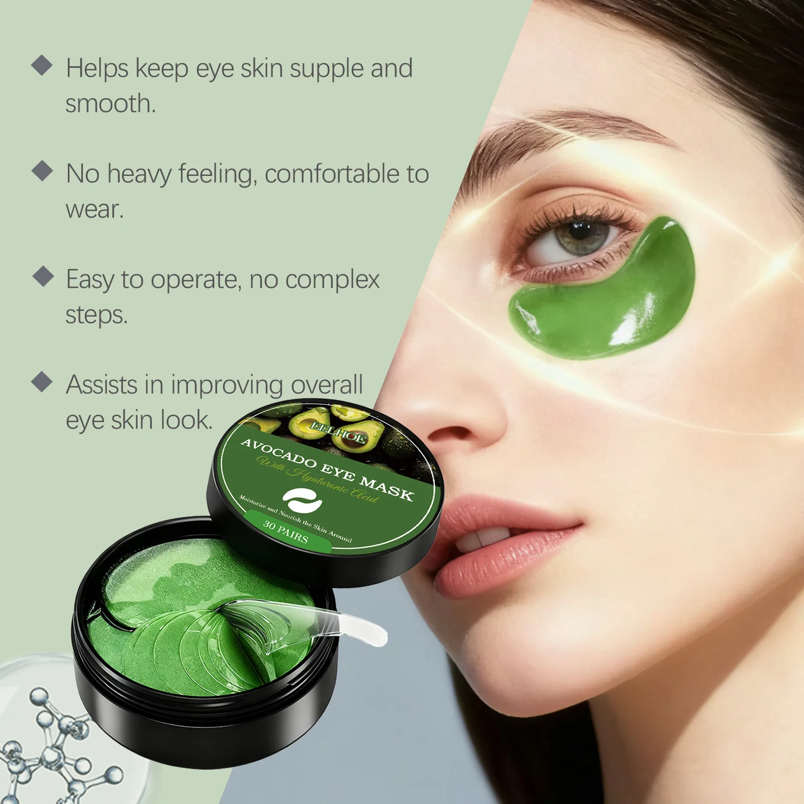 EELHOE Eye Sooth Mask Relieve Fatigue Reduce Fine Lines Improve Roughness Enhance Elasticity Eliminate Swelling Eye Tighten Mask
EELHOE Eye Sooth Mask Relieve Fatigue Reduce Fine Lines Improve Roughness Enhance Elasticity Eliminate Swelling Eye Tighten Mask