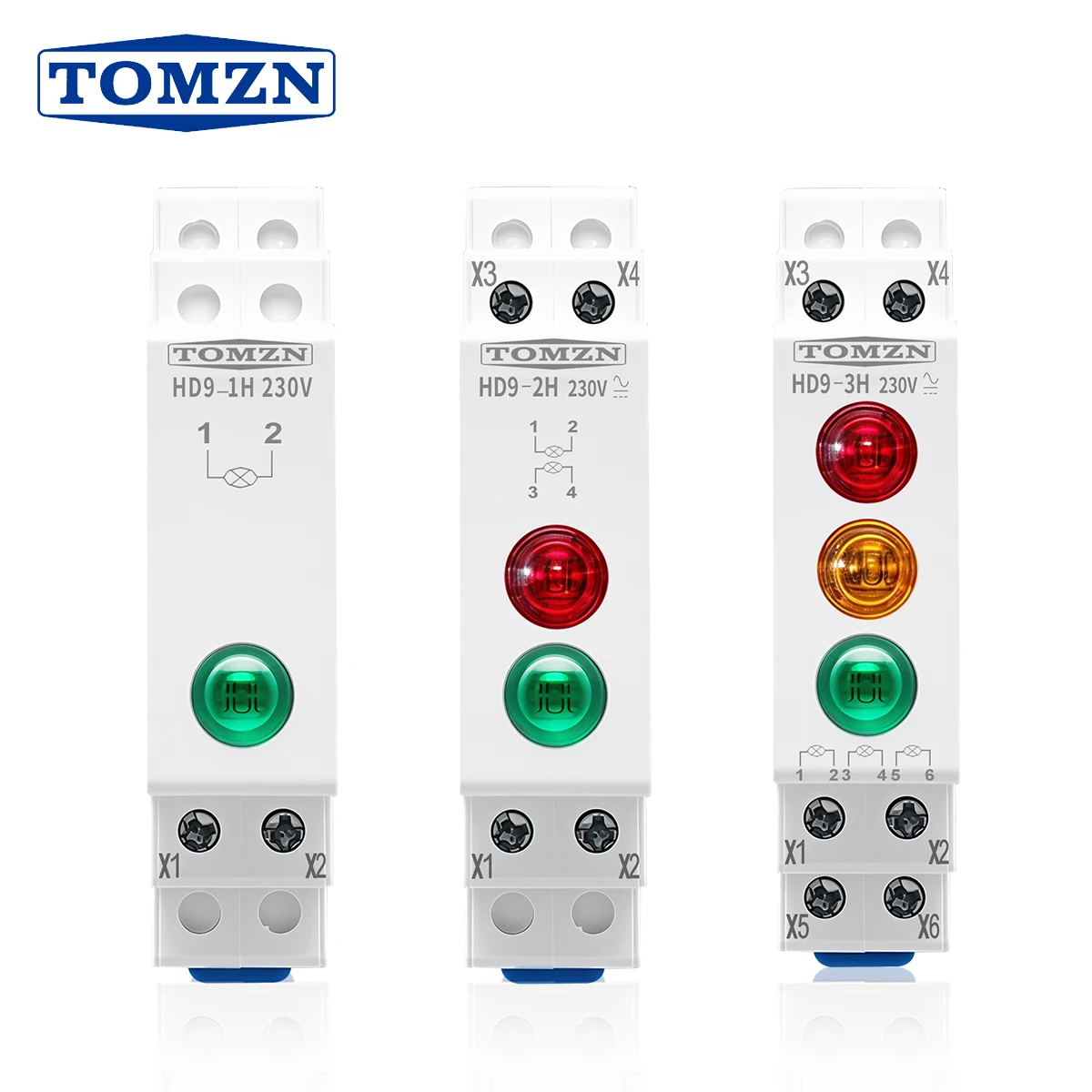 TOMZN 1/2/3 LED Power-on Signal Indicator Light 18mm AC/DC 230V RED WHITE BLUE YELLOW GREEN ORANGE DIN Rail For Distribution Box
TOMZN 1/2/3 LED Power-on Signal Indicator Light 18mm AC/DC 230V RED WHITE BLUE YELLOW GREEN ORANGE DIN Rail For Distribution Box