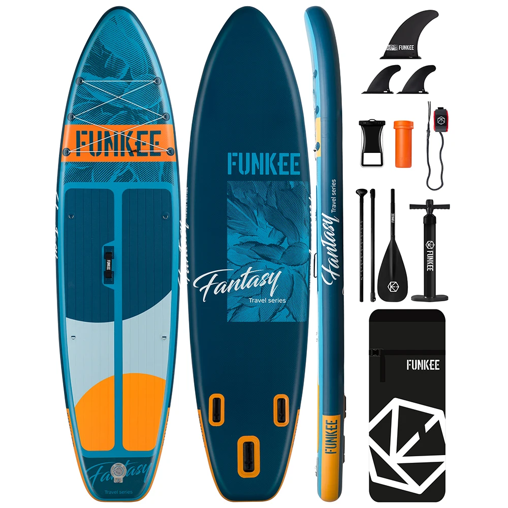 FUNKEE FANTASY Blue Orange SUP Waterproof Inflatable Paddle Board 11'x34''x6'' Adult Standing Style Aquatic Fish W Accessories
FUNKEE FANTASY Blue Orange SUP Waterproof Inflatable Paddle Board 11'x34''x6'' Adult Standing Style Aquatic Fish W Accessories
