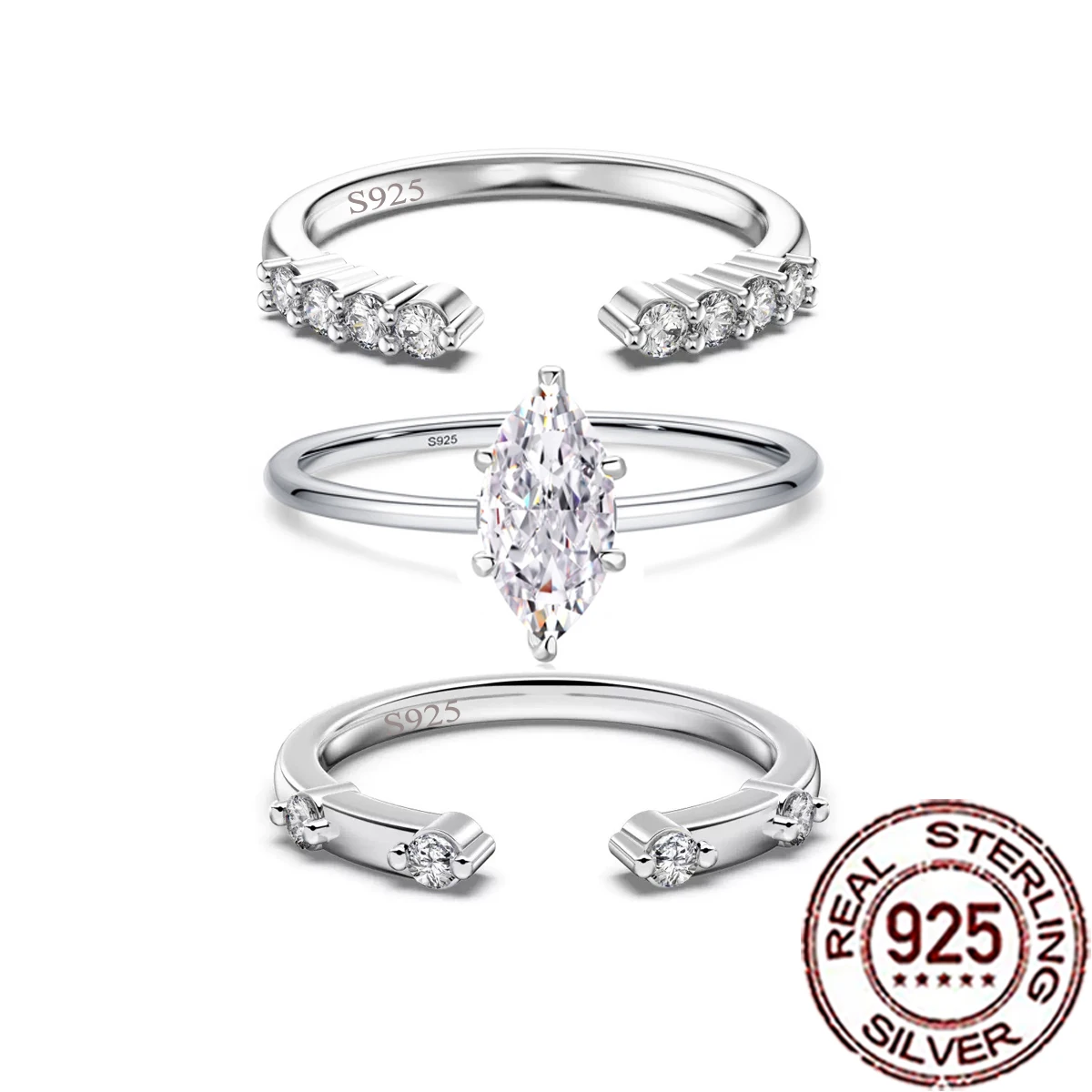 CWWZircons S925 Sterling Silver Trendy Cubic Zirconia Stackable Rings for Women Fine Hip Hop Pageant Party Finger Jewelry SR086
CWWZircons S925 Sterling Silver Trendy Cubic Zirconia Stackable Rings for Women Fine Hip Hop Pageant Party Finger Jewelry SR086