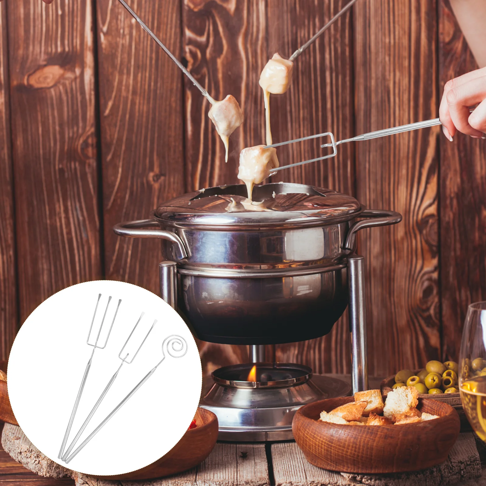 3Pcs Stainless Steel Chocolate Fondue Forks Cheese Baking Dessert Appetizers Portable Small Kitchen Tools
3Pcs Stainless Steel Chocolate Fondue Forks Cheese Baking Dessert Appetizers Portable Small Kitchen Tools