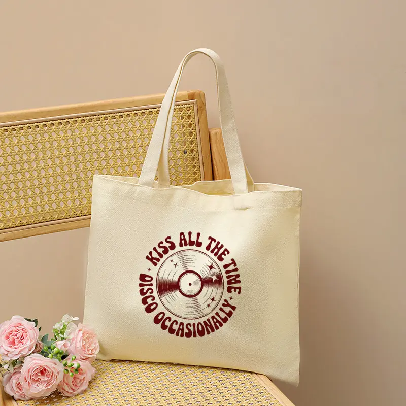 Kiss All the Time Disco Occasionally Canvas Tote Bags Women Harajuku Large Capacity Fashion Shopping Bag Album Merch Tour Gift
Kiss All the Time Disco Occasionally Canvas Tote Bags Women Harajuku Large Capacity Fashion Shopping Bag Album Merch Tour Gift