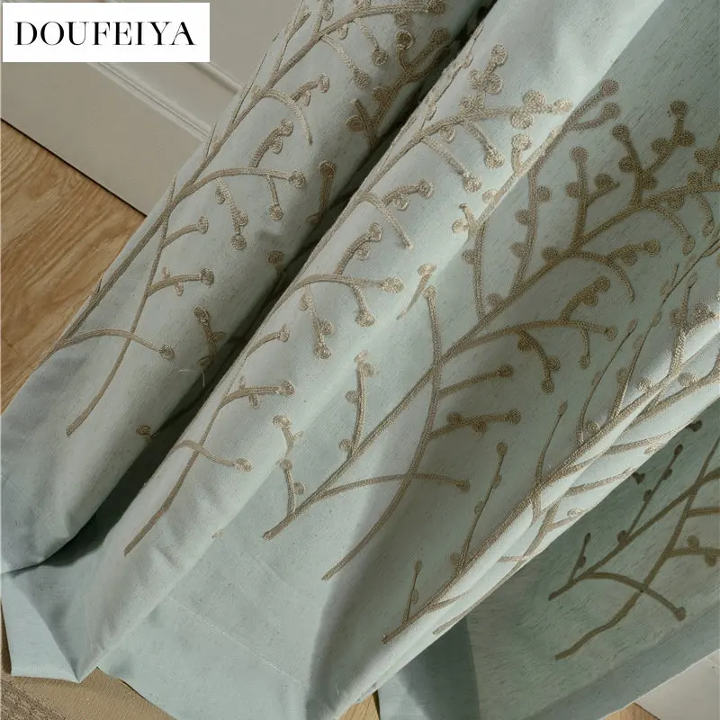 Modern American Country Style Cotton and Linen Embroidery Curtains for Living Room Bedroom Dining Window Drapes Custom Size
Modern American Country Style Cotton and Linen Embroidery Curtains for Living Room Bedroom Dining Window Drapes Custom Size