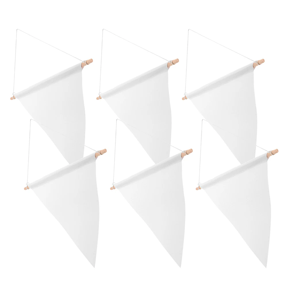 6 Pcs Blank Triangle Flags Canvas Garland 30x28cm White DIY Decor Garden Party Celebrations Hanging Banner Festival
6 Pcs Blank Triangle Flags Canvas Garland 30x28cm White DIY Decor Garden Party Celebrations Hanging Banner Festival