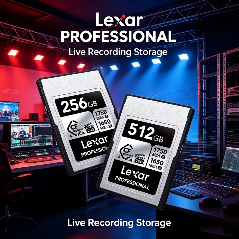 Original Lexar Silver Series CFexpress Type B Card 128GB 256GB 512GB High Speed for RAW 4K Digital SLR Camera CF Memory Card
Original Lexar Silver Series CFexpress Type B Card 128GB 256GB 512GB High Speed for RAW 4K Digital SLR Camera CF Memory Card