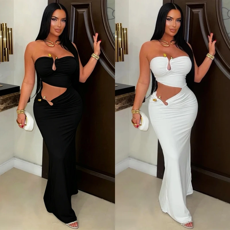African Fashion Sexy Strapless Party Dress Woman Cut Out Sheath Slim Birthday Club Wear Night Out Bodycon Long Dress Vestidos
African Fashion Sexy Strapless Party Dress Woman Cut Out Sheath Slim Birthday Club Wear Night Out Bodycon Long Dress Vestidos