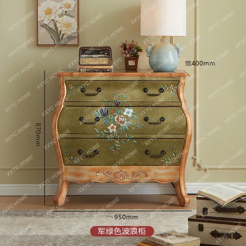 L chest of drawers, living room storage against the wall, retro painted solid wood chest of drawers
L chest of drawers, living room storage against the wall, retro painted solid wood chest of drawers