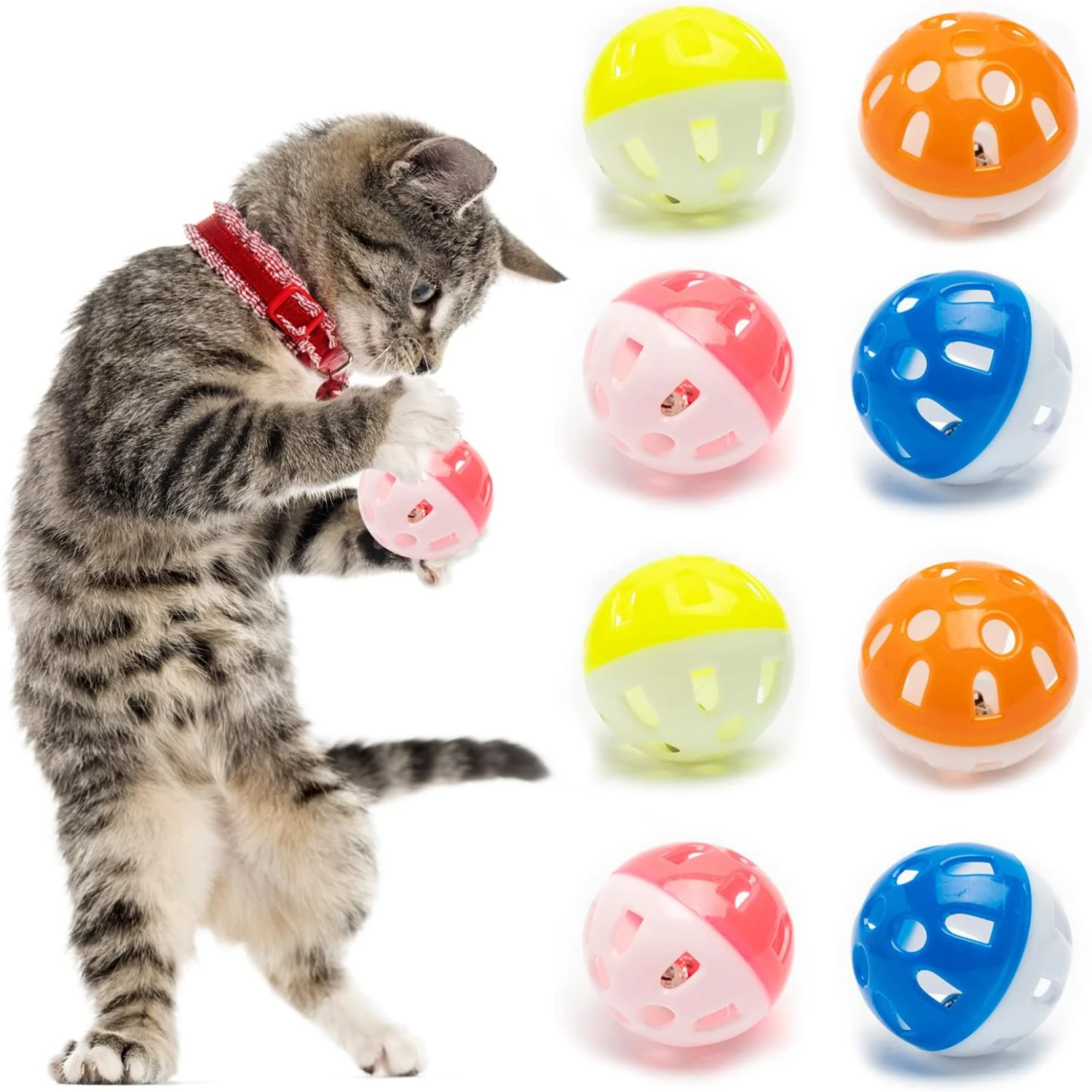 Vibrant Interactive Cat Toy Ball Set for Energetic and Playful Felines - Engage Your Kitty's Instinctual Behaviors with Stimulat
Vibrant Interactive Cat Toy Ball Set for Energetic and Playful Felines - Engage Your Kitty's Instinctual Behaviors with Stimulat