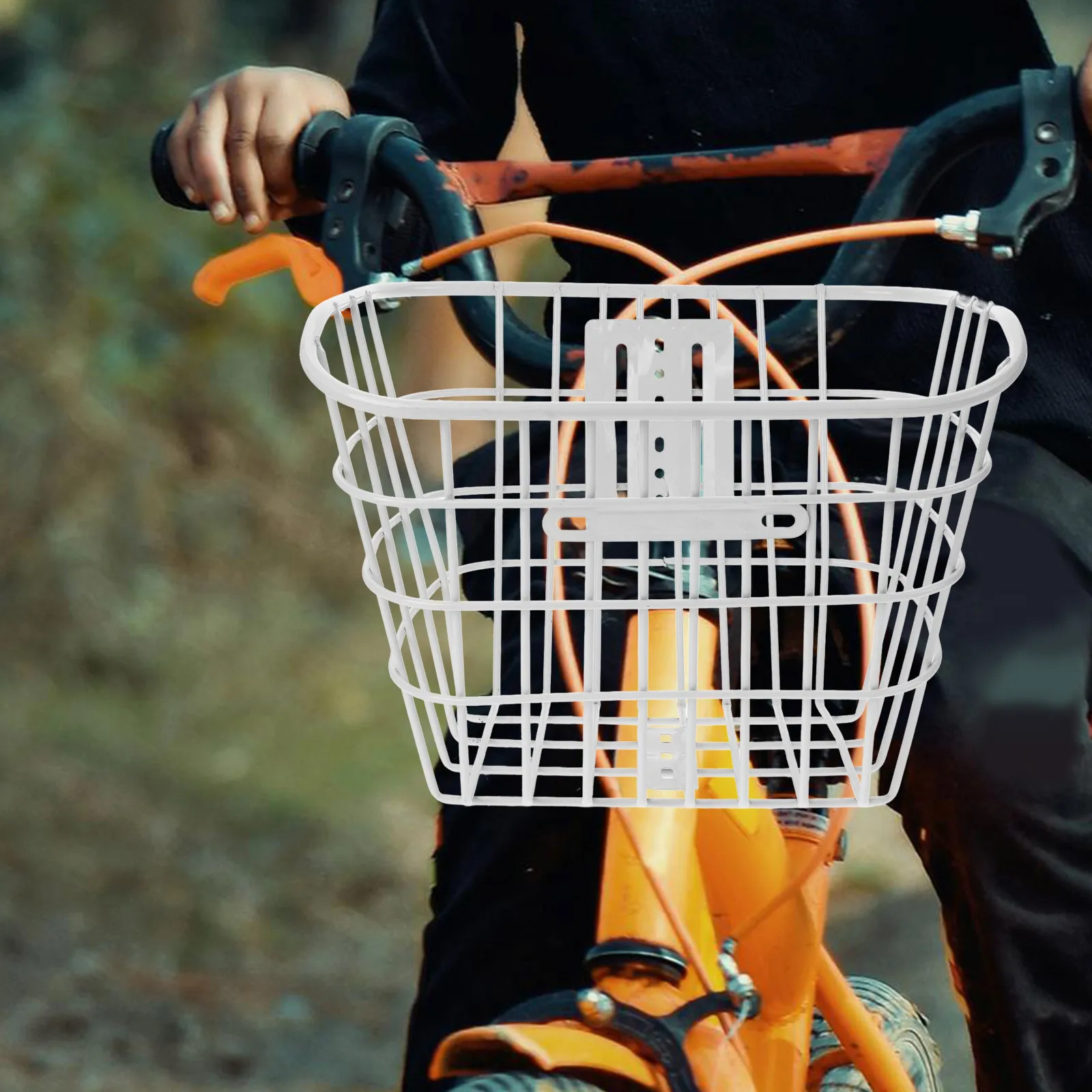 Detachable Front Bike Basket Metal Electric Bicycle Accessories White Heavy Duty Cycling Storage Rack Compatible with Adult
Detachable Front Bike Basket Metal Electric Bicycle Accessories White Heavy Duty Cycling Storage Rack Compatible with Adult