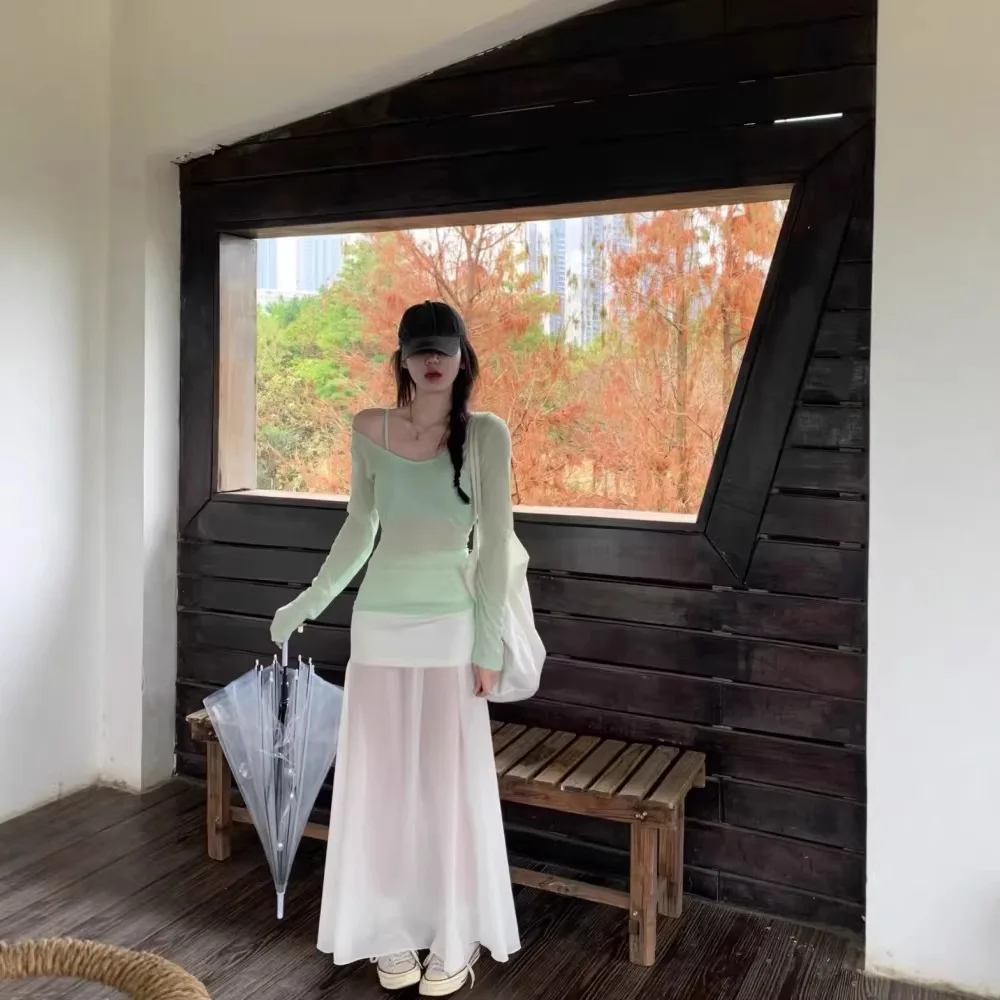 Early Spring Dopamine Fashion Outfit: Elegant Skirt Set, Bodycon Skirt, Sun-Protective Top, Sweet And Stylish Three-Piece Set
Early Spring Dopamine Fashion Outfit: Elegant Skirt Set, Bodycon Skirt, Sun-Protective Top, Sweet And Stylish Three-Piece Set