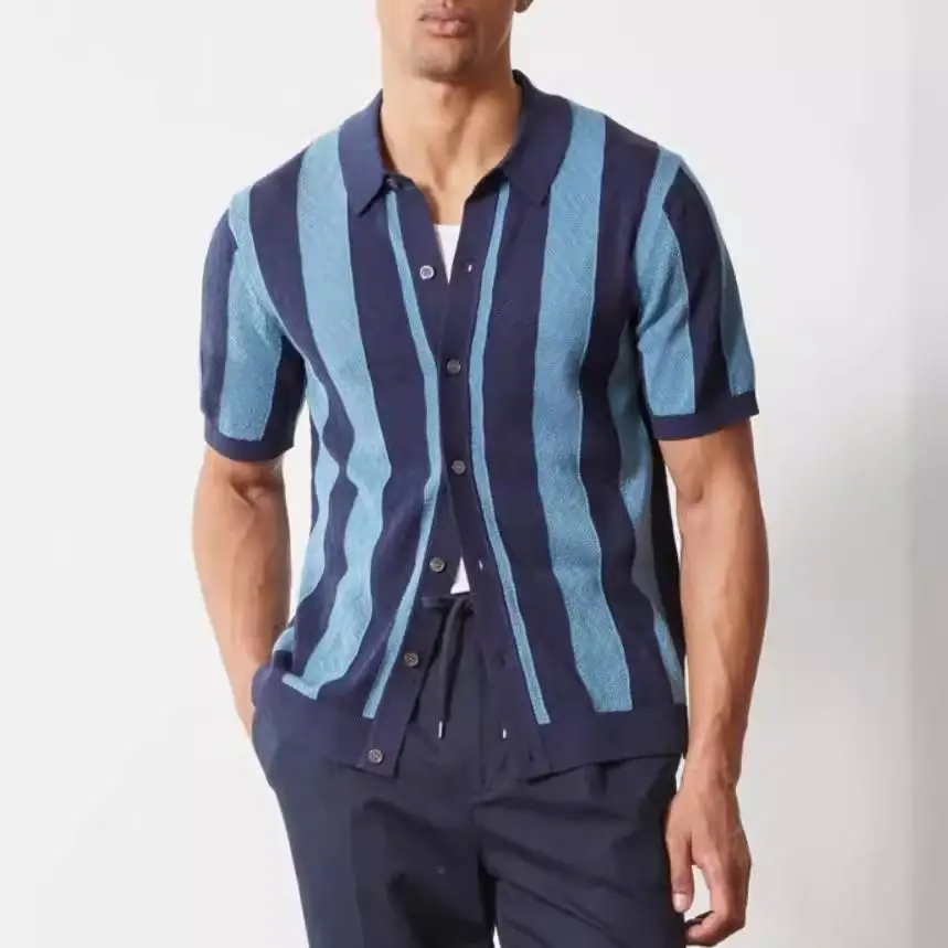 Men's Fashionable Shirt Breathable Hollow out Summer Knitted Top Open Cardigan Shirt Regular Fit Stripe Pattern
Men's Fashionable Shirt Breathable Hollow out Summer Knitted Top Open Cardigan Shirt Regular Fit Stripe Pattern