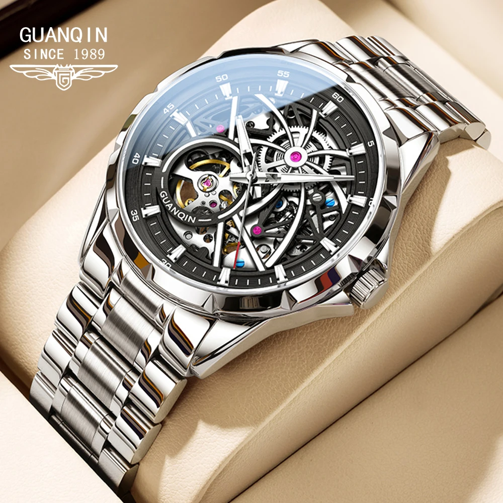 Мужские часы GUANQIN: модные, с полым механическим механизмом, оригинальный бренд, автоматические наручные часы для мужчин, сапфировое стекло, новинка
Мужские часы GUANQIN: модные, с полым механическим механизмом, оригинальный бренд, автоматические наручные часы для мужчин, сапфировое стекло, новинка